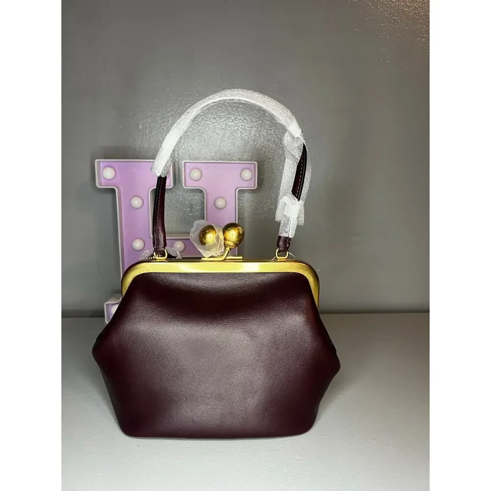 Coach Kisslock Frame Bag 16 - Black Currant - Picture 7 of 9